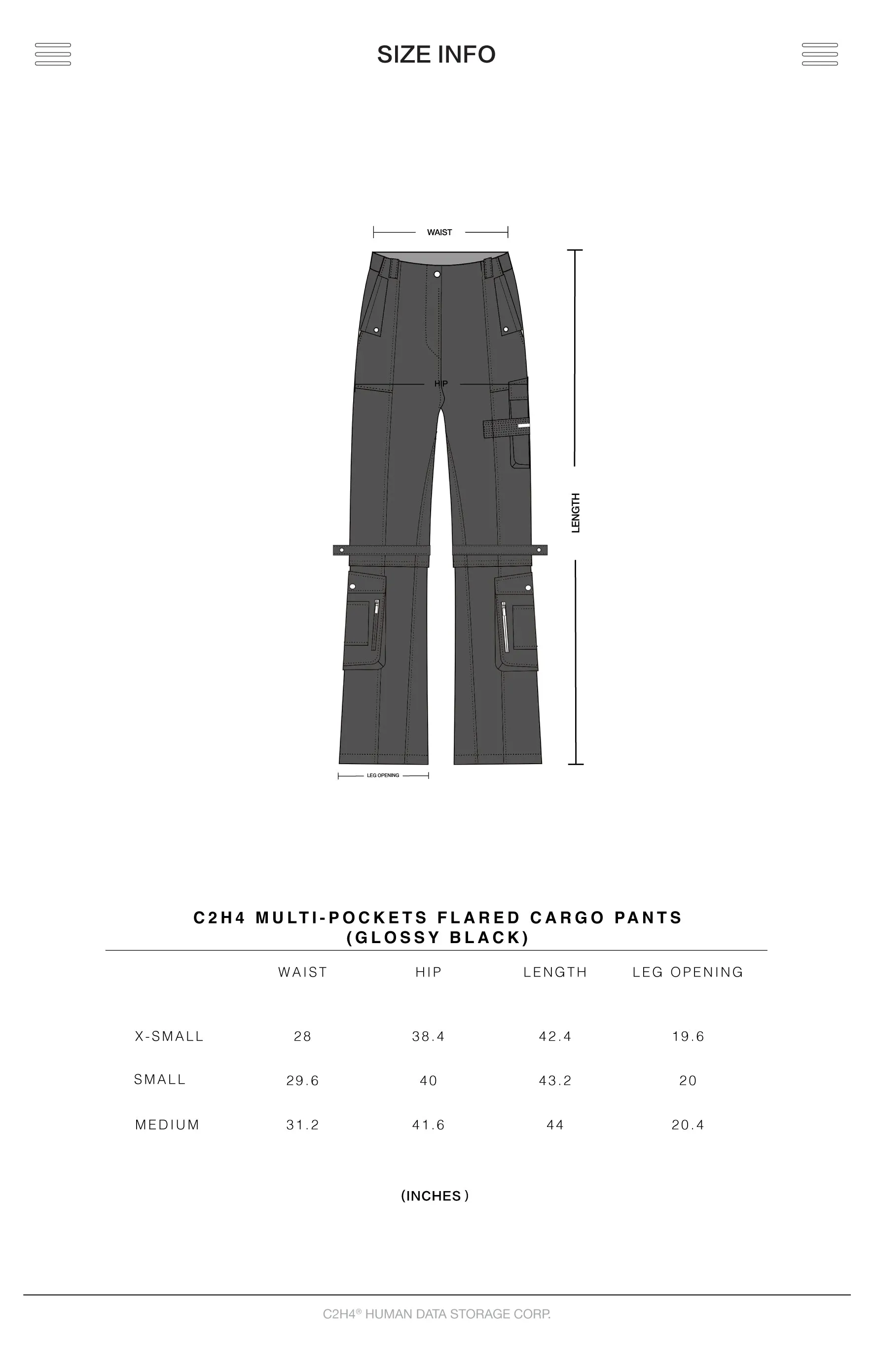 006 - Multi-Pockets Flared Cargo Pants