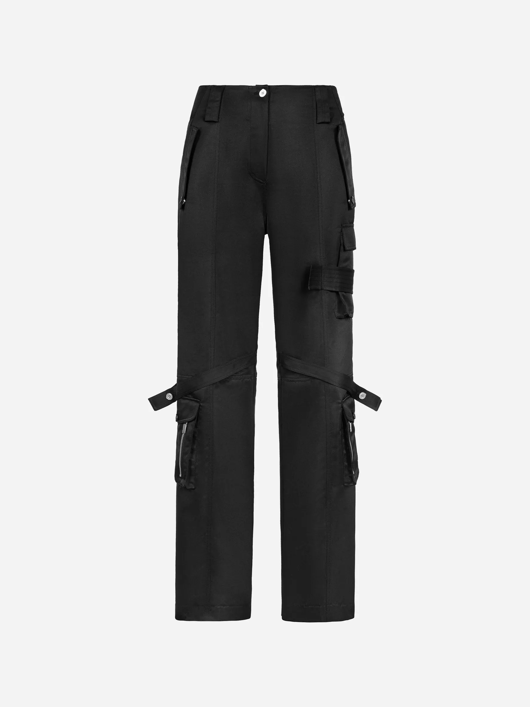 006 - Multi-Pockets Flared Cargo Pants