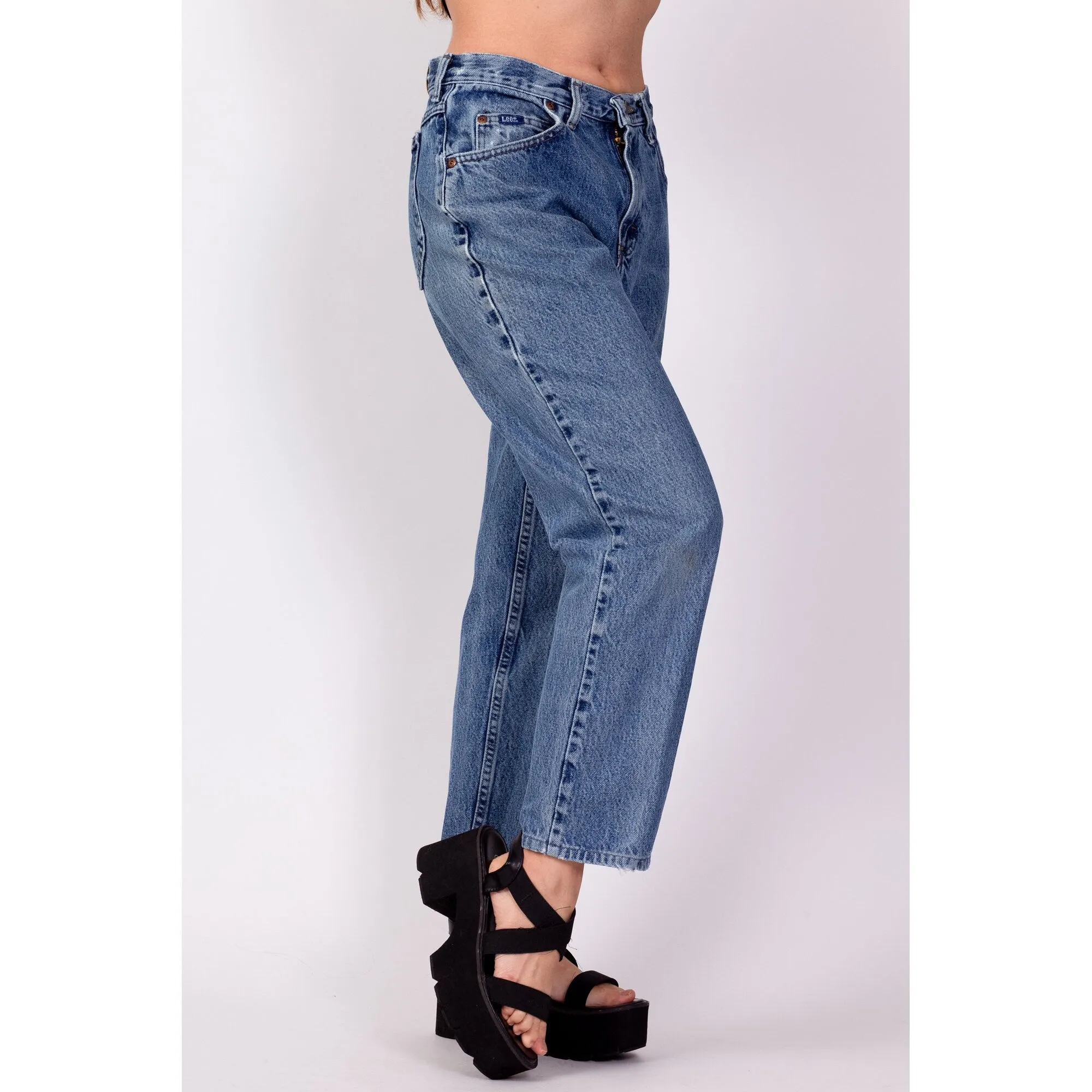 80s Lee Acid Wash High Waisted Mom Jeans - XS to Petite Small, 25"