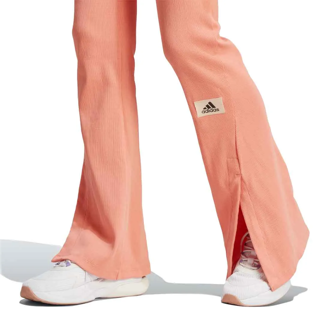 adidas - Women's Lounge Ribbed Flared-Leg Pant (IJ8452)