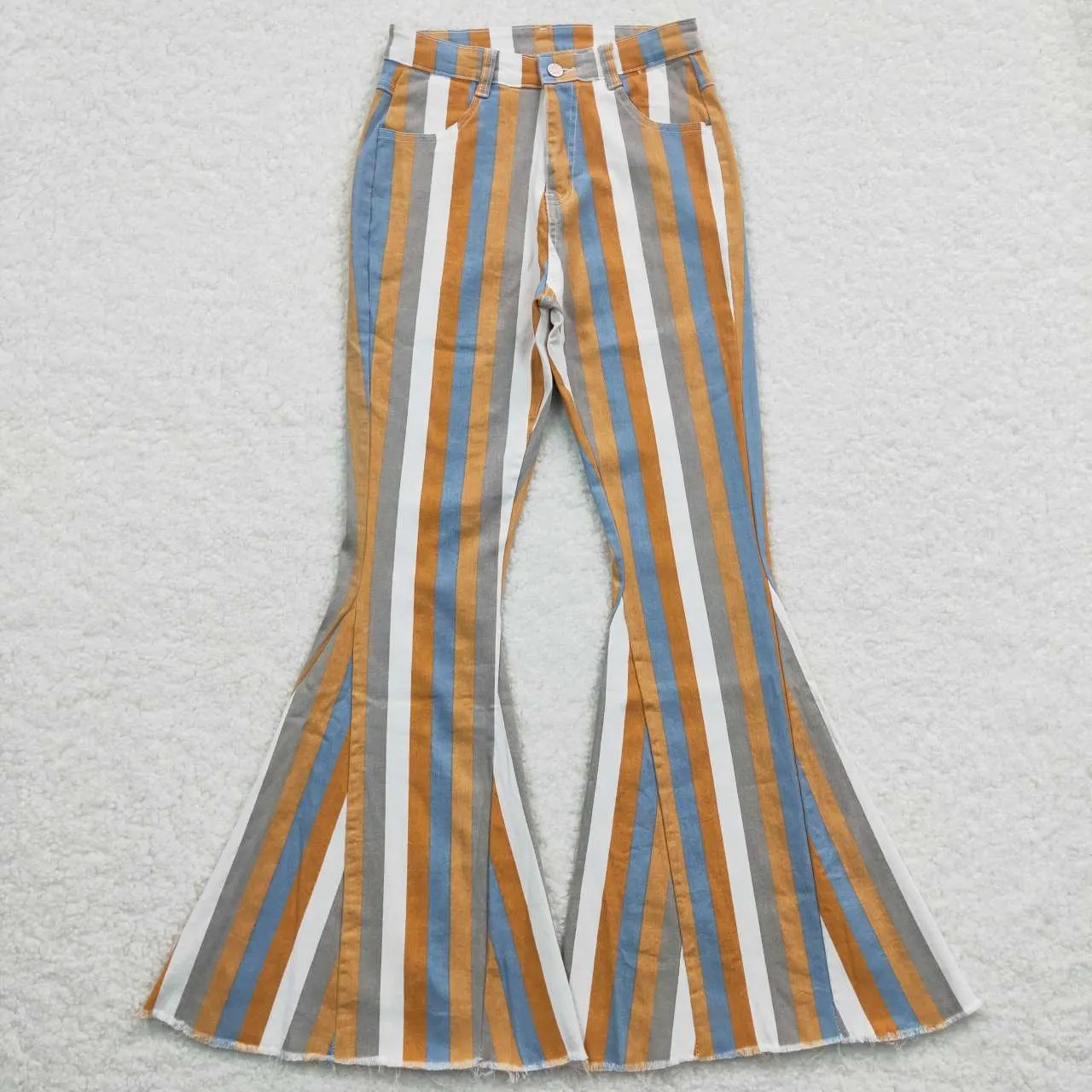 Adult Brown Stripe Denim pants P0153