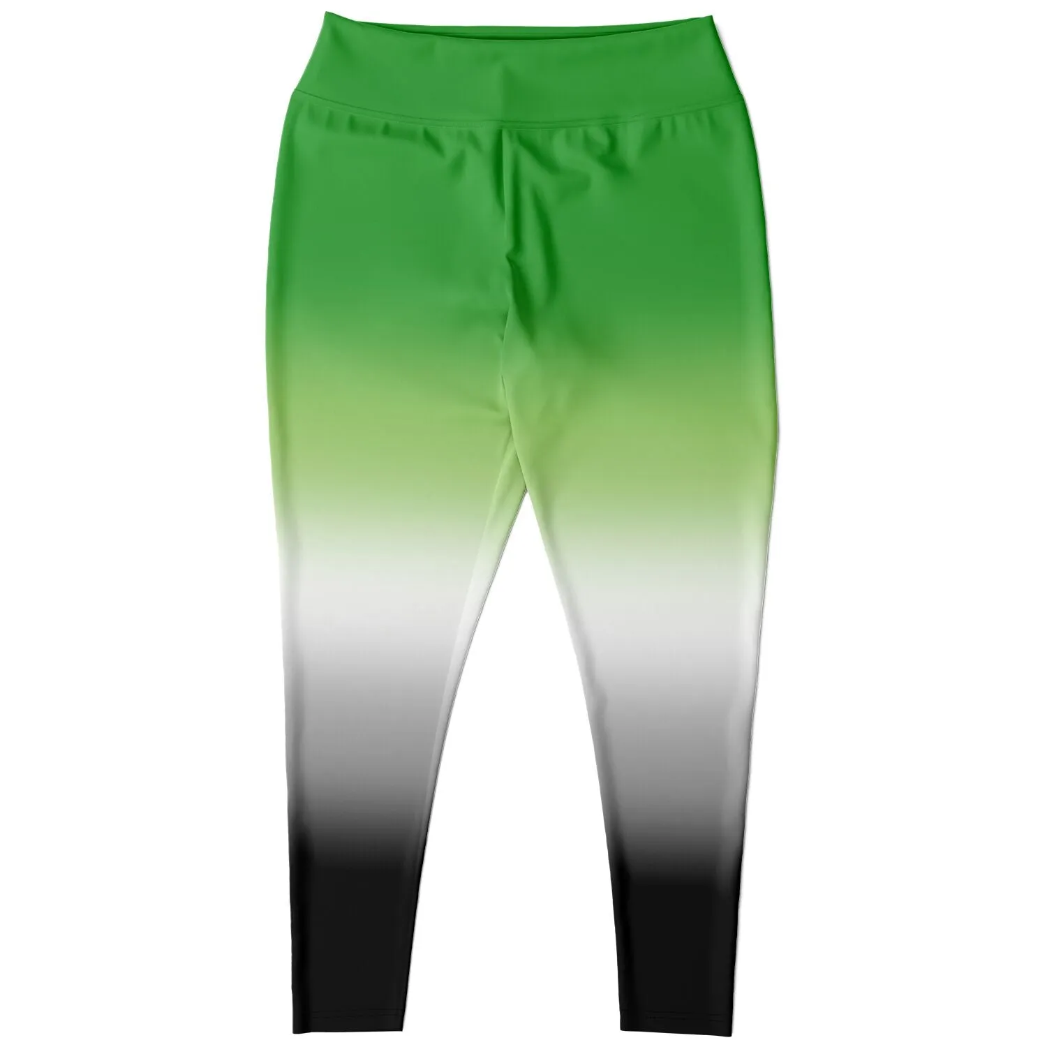 Aromantic Pride Ombre High-Waist Plus Leggings