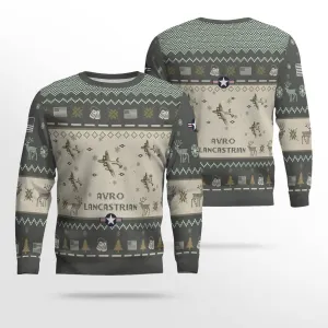 Avro Lancastrian Aircraft Ugly Sweater, Ugly Sweater Christmas Shirt for Men Dad Veteran