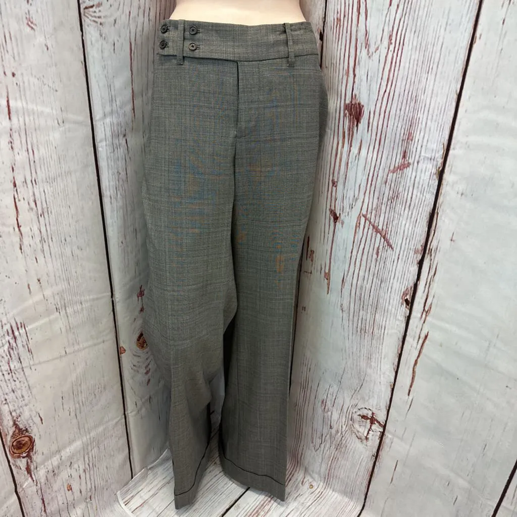 BANANA REPUBLIC GREY PLAID DRESS PANTS SZ 6 TCC