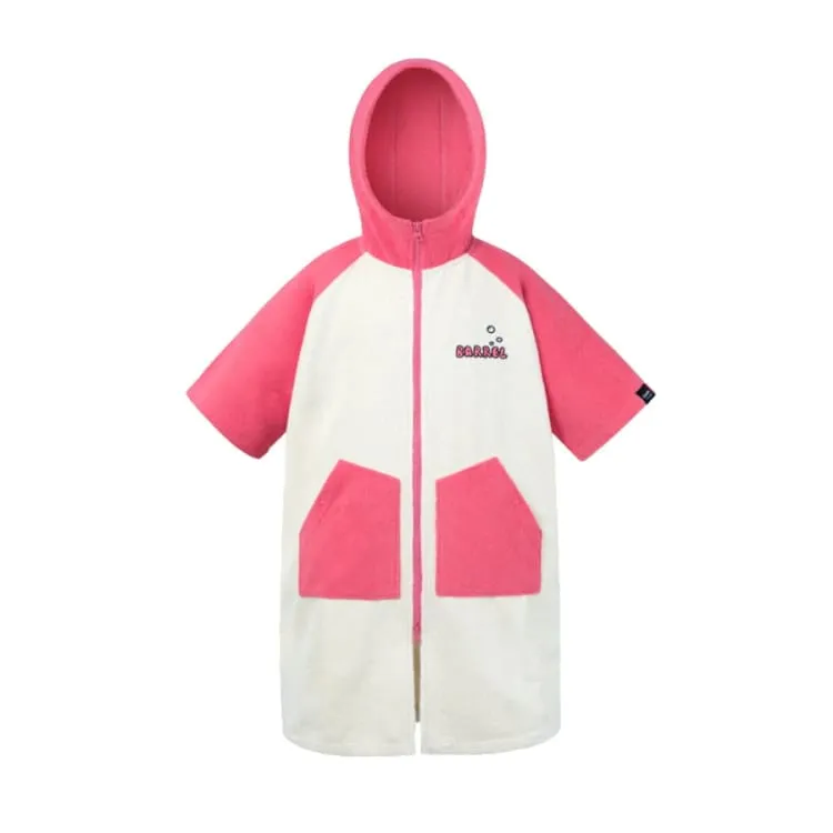 Barrel Kids Raglan Zip-Up Poncho Towel-PINK