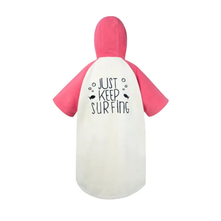 Barrel Kids Raglan Zip-Up Poncho Towel-PINK