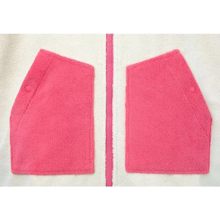 Barrel Kids Raglan Zip-Up Poncho Towel-PINK