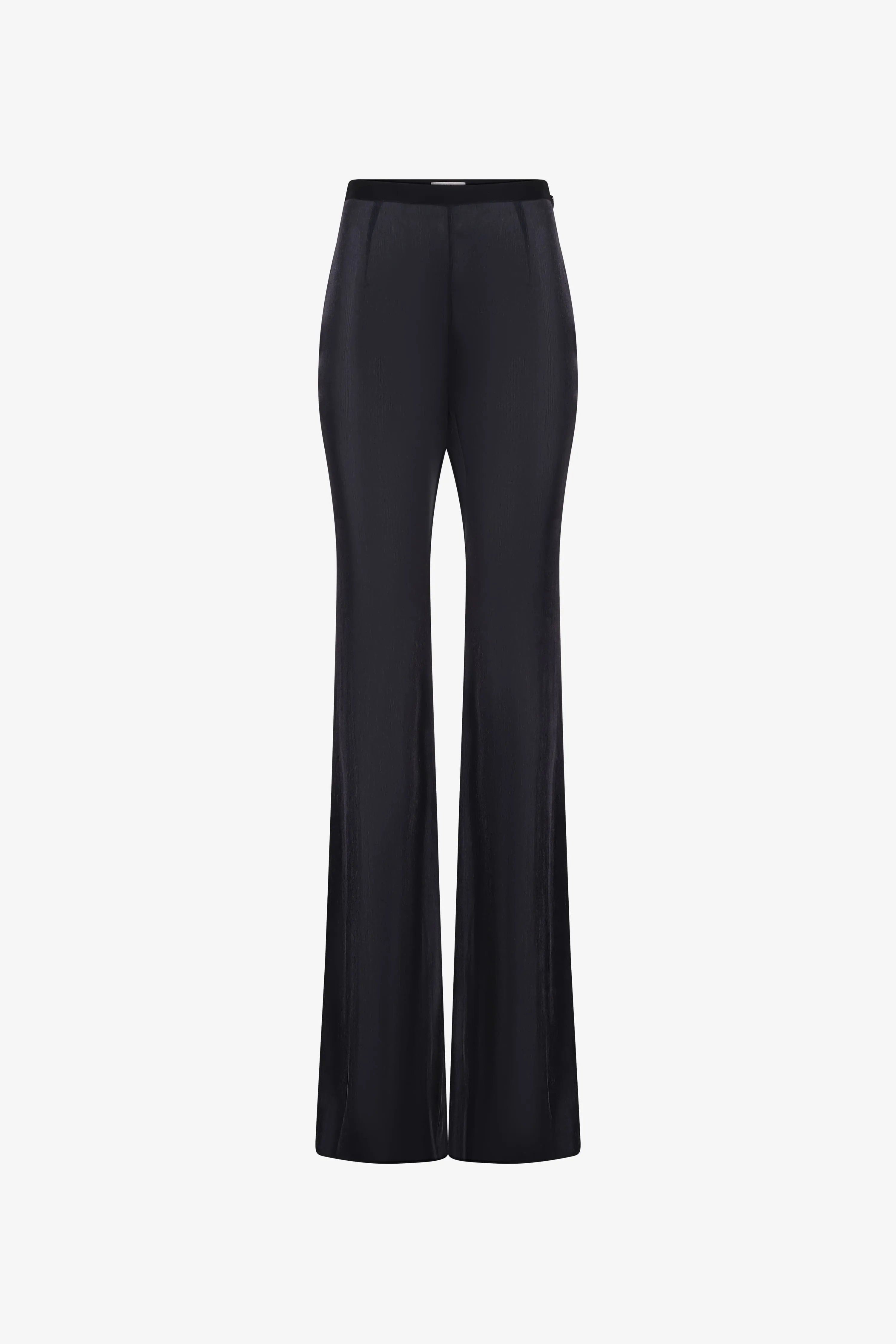 Black Fitted Flared Pants