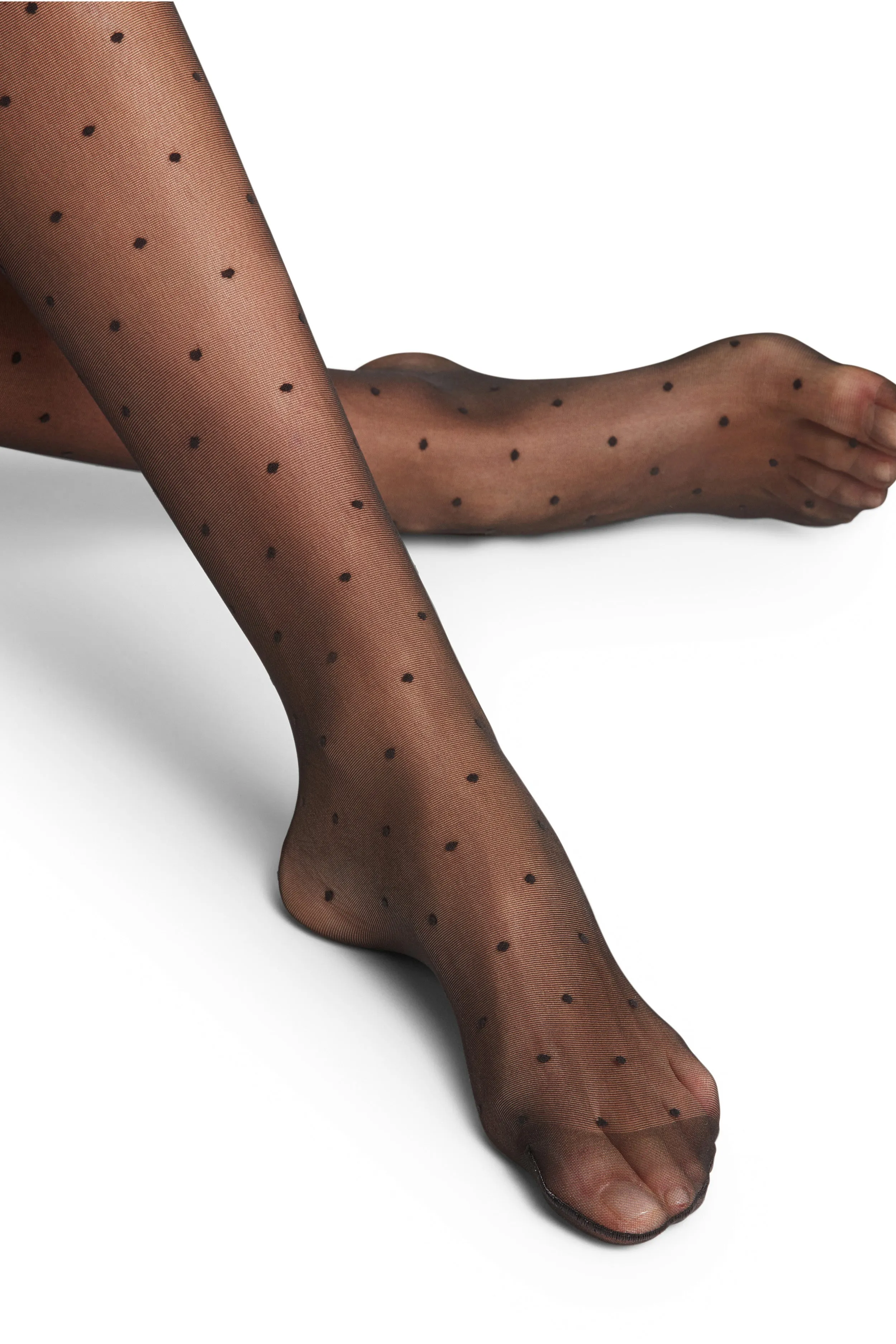 Black Sheer Polka Dot Tights