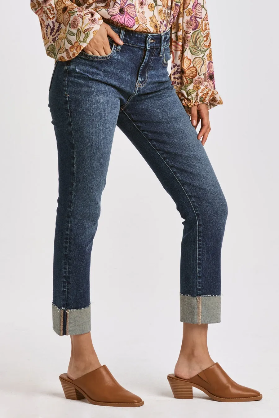 Blaire High Rise Cuffed Jean