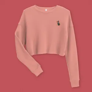 Boba Bliss Embroidered Crop Sweatshirt