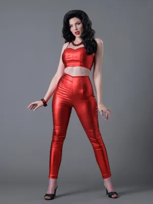 Bombshell High Waist Lurex Pants- New Colors see