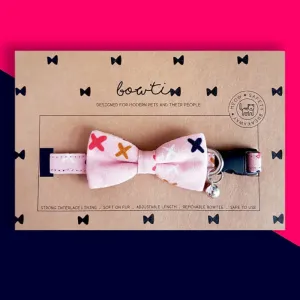 Bowtix Handmade Cat Collar With Removable Bowtie - Cross Cross