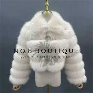 Bridal Cropped Collar Faux Fur Jacket