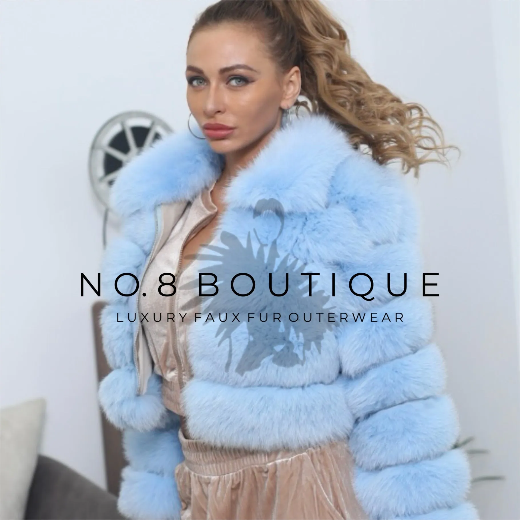 Bridal Cropped Collar Faux Fur Jacket