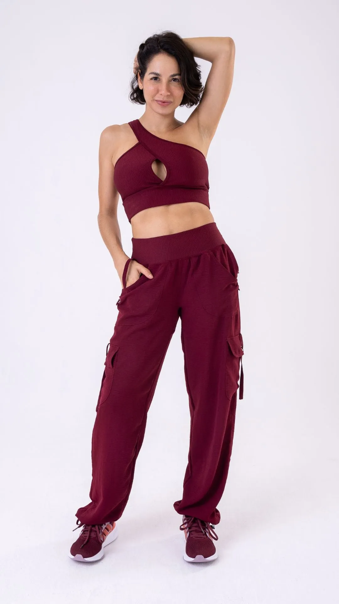 Burgundy Lis Cargo Pant