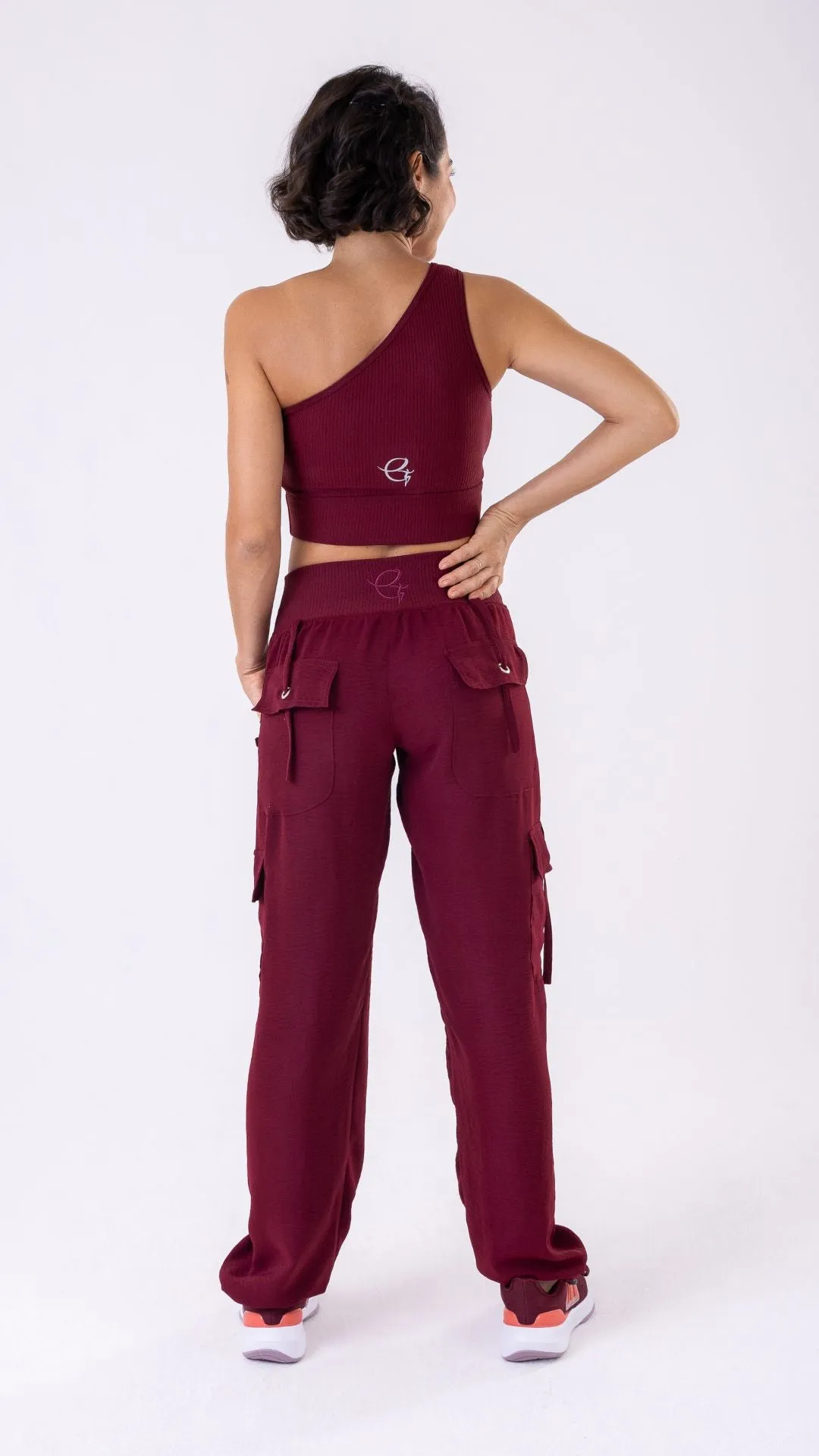 Burgundy Lis Cargo Pant