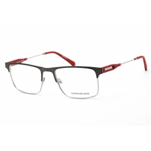 Calvin Klein Jeans Men's Eyeglasses - Matte Gunmetal/Red Metal Frame | CKJ21202 009