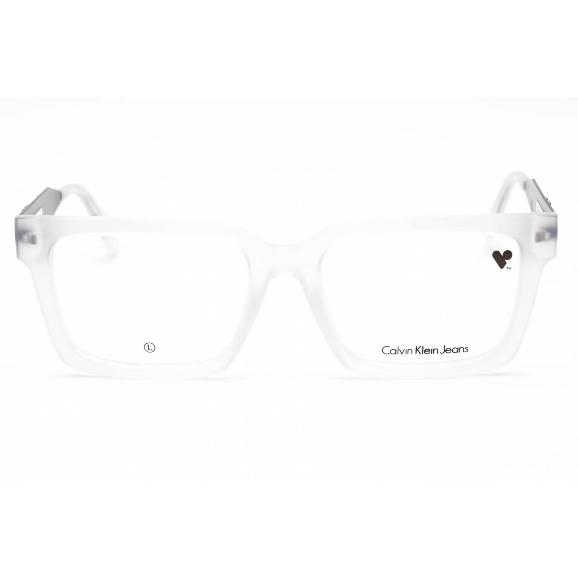 Calvin Klein Jeans Unisex Eyeglasses - Crystal Clear Plastic Frame | CKJ23619 971