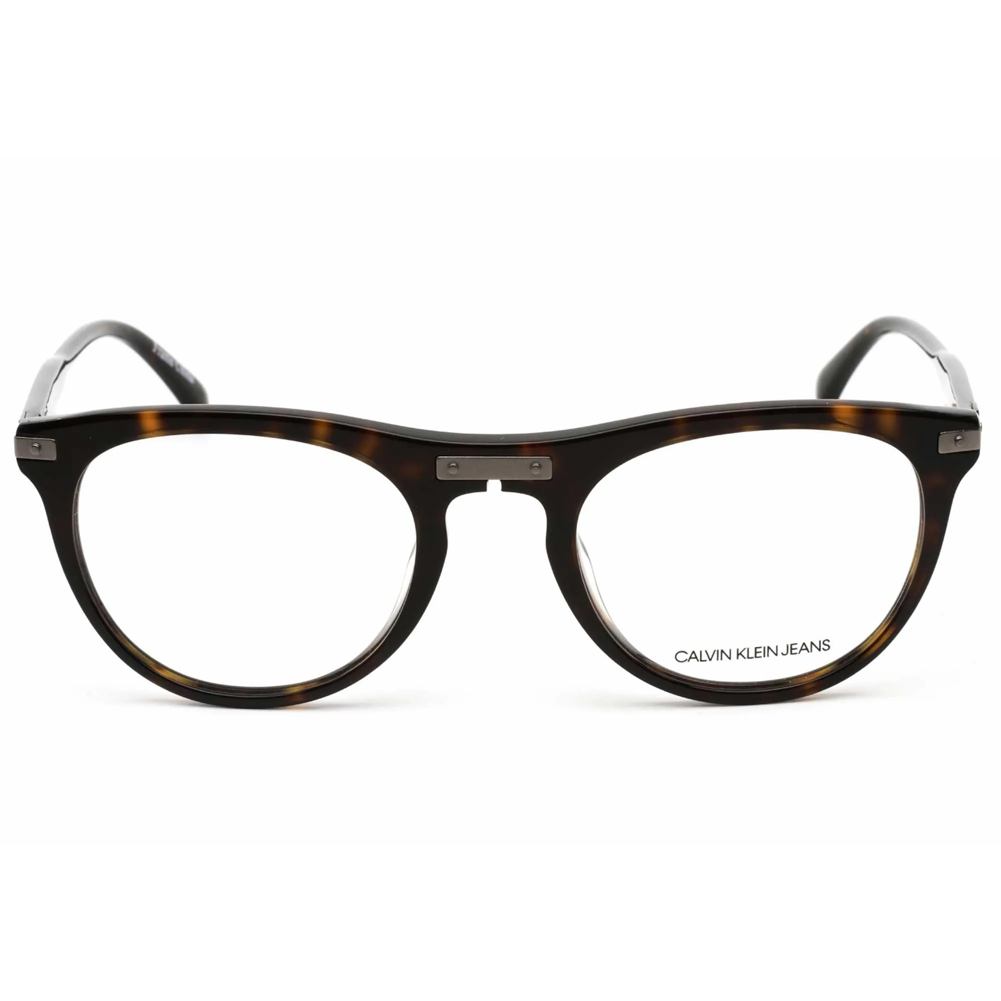 Calvin Klein Jeans Unisex Eyeglasses - Dark Tortoise Round Plastic | CKJ20514 235