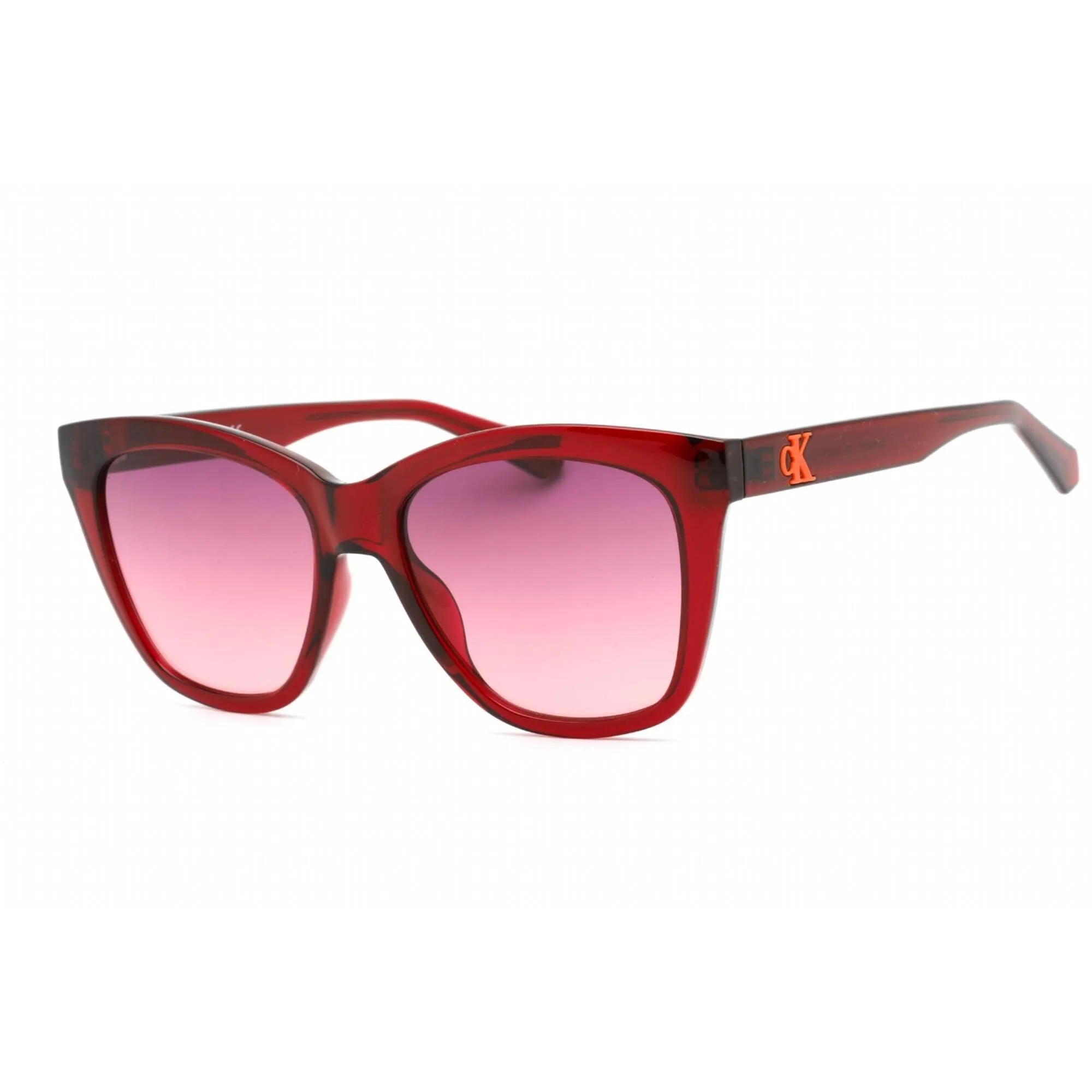 Calvin Klein Jeans Unisex Sunglasses - Cherry Plastic Cat Eye Frame | CKJ22608S 679