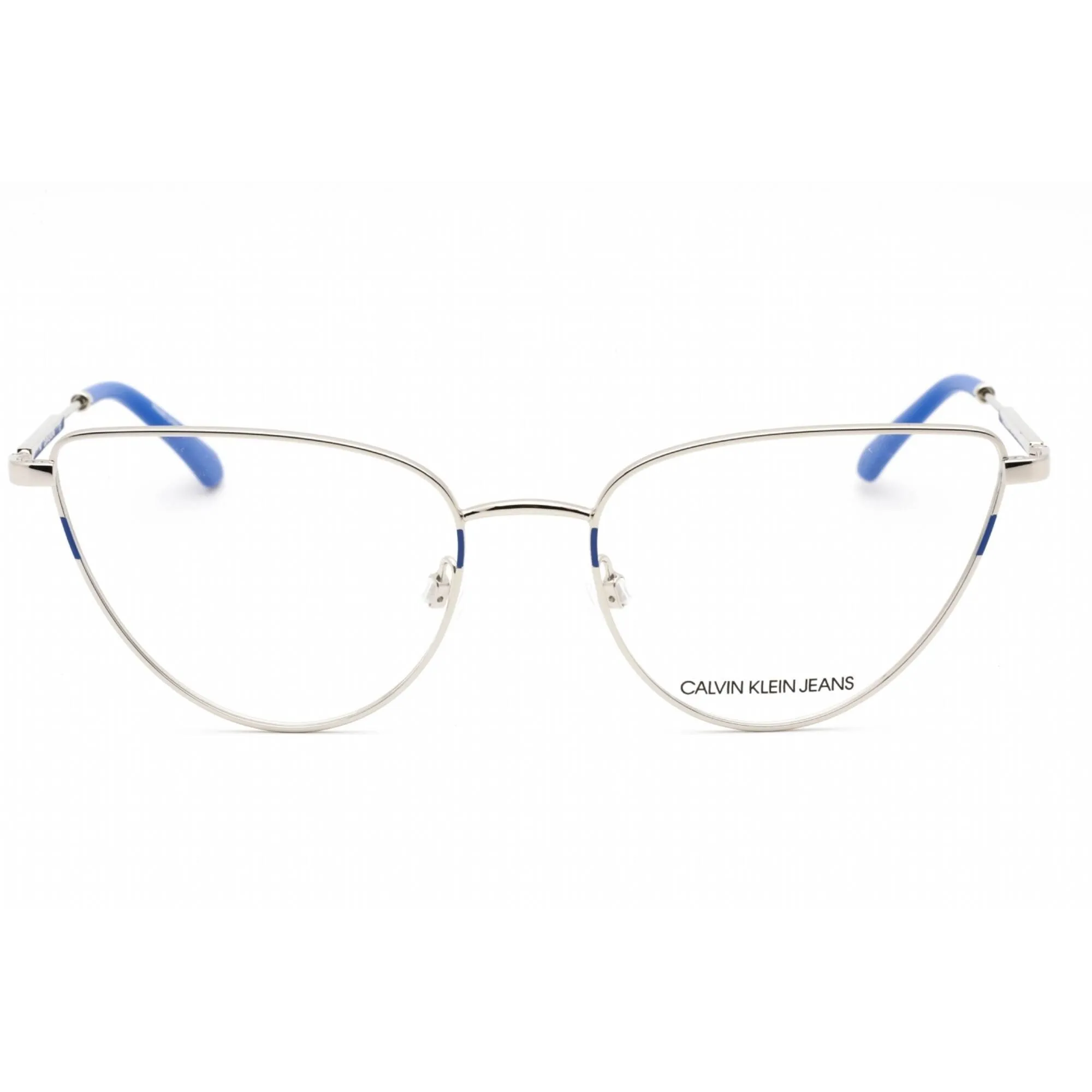 Calvin Klein Jeans Women's Eyeglasses - Silver Cat Eye Metal Frame | CKJ20219 045