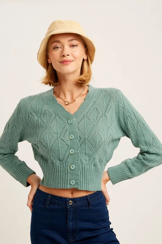 Carrie Crop Knit Cardigan