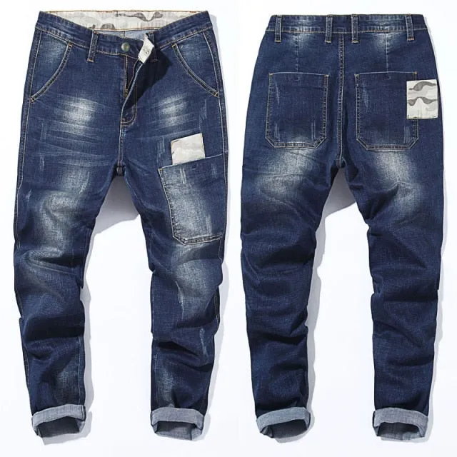 Classic Stretch Cotton Multi-Pocket Denim Jeans