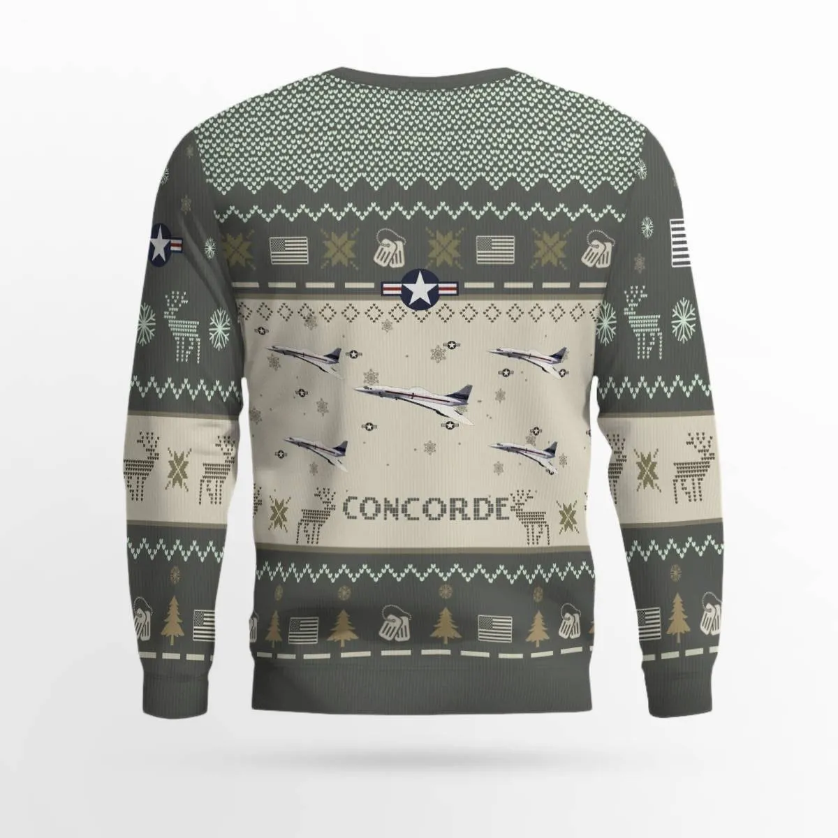 Concorde Aircraft Ugly Sweater, Ugly Sweater Christmas Shirt for Men Dad Veteran