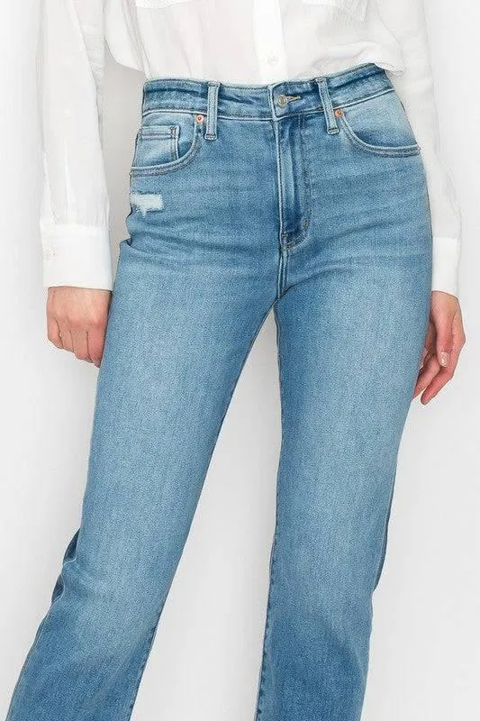 Control Top High Rise Cuffed Plus Size Jeans