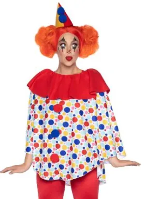 Costume femme poncho de clown avec accessoires (STD)