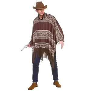 Cowboy Poncho Wild West Mexican Fringed Cape Fancy Dress