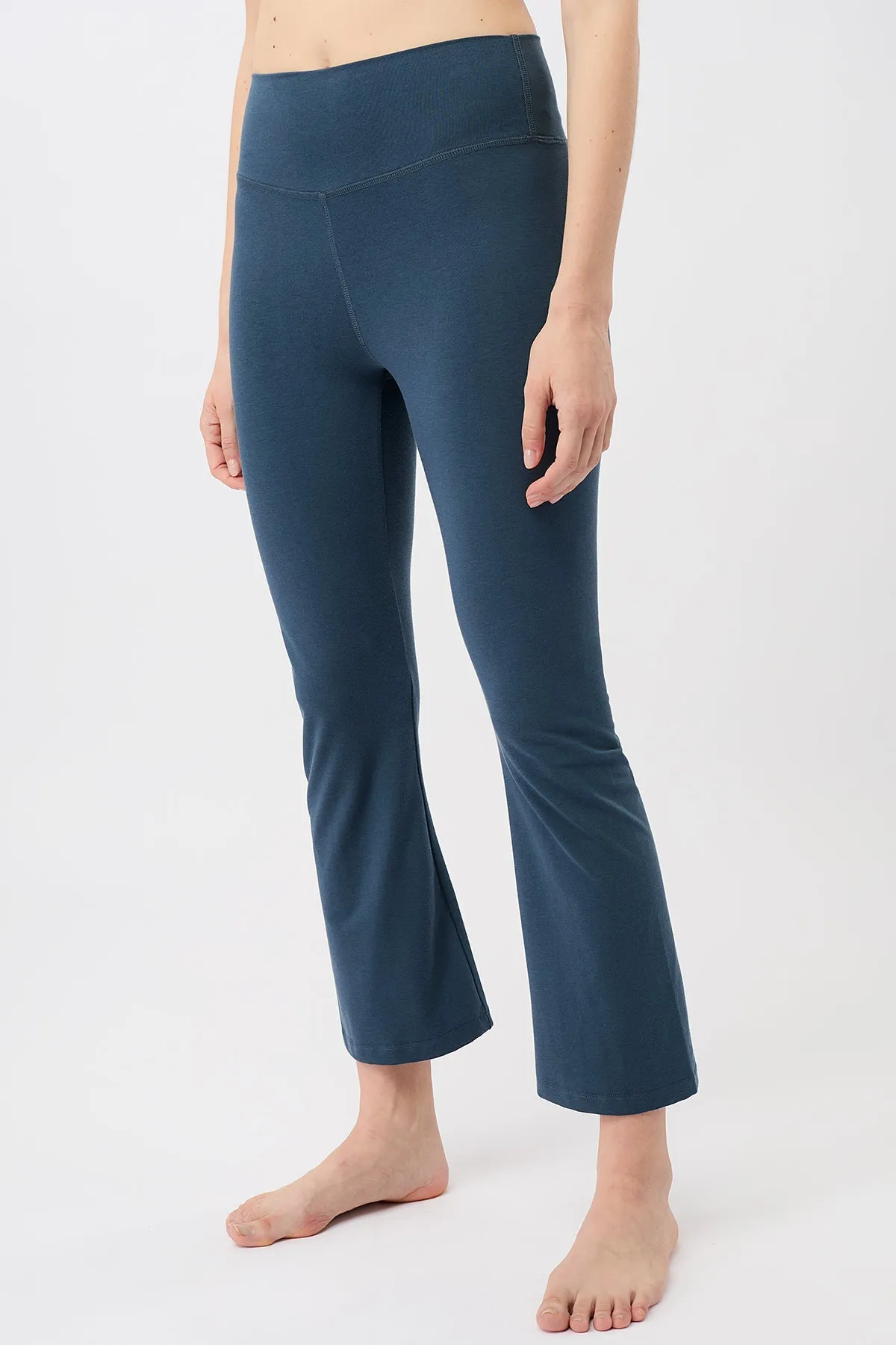 Cropped Flared Pants Dark Peppermint