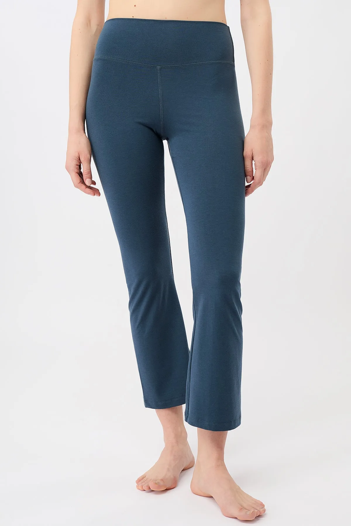 Cropped Flared Pants Dark Peppermint