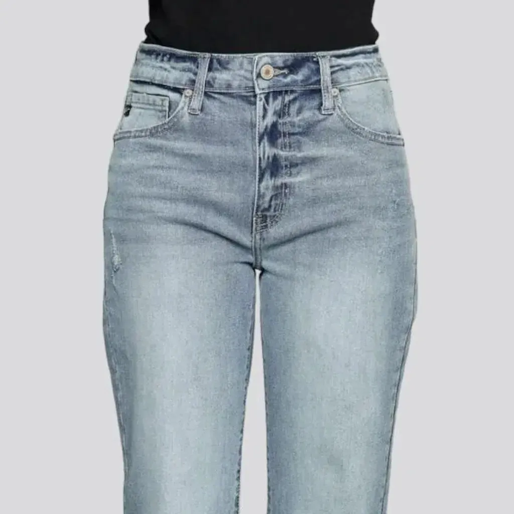 Cropped raw-hem jeans
 for women