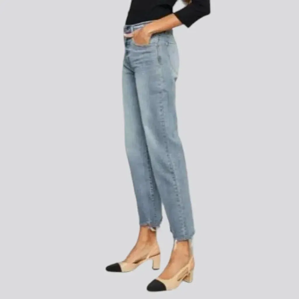 Cropped raw-hem jeans
 for women