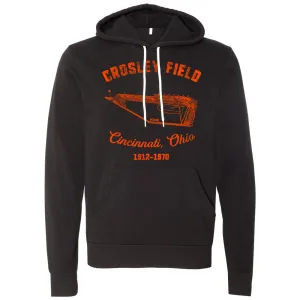 Crosley Field Pullover Hoodie | Crosley Field Black Orange Print Pullover Hoodie