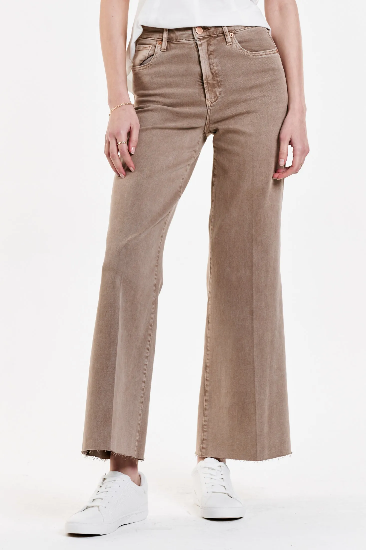 Dear John Fiona Super High Rise Wide Leg Jeans Shell