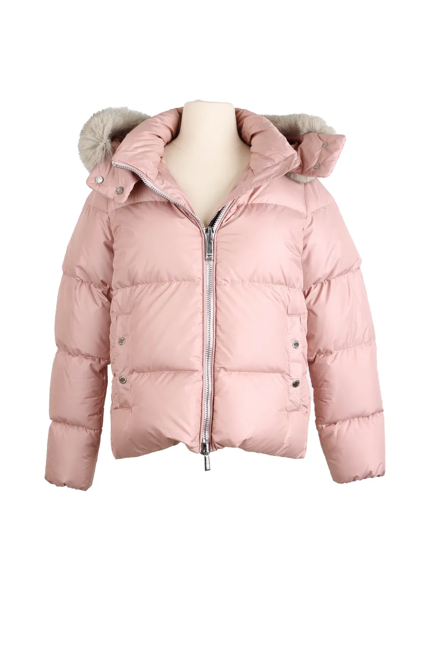 Down Puffer Jacket w/ Fur Trim Hood