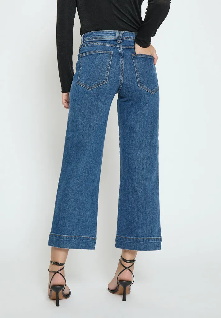 DSFlorence HW Denim Pants - Dark Blue