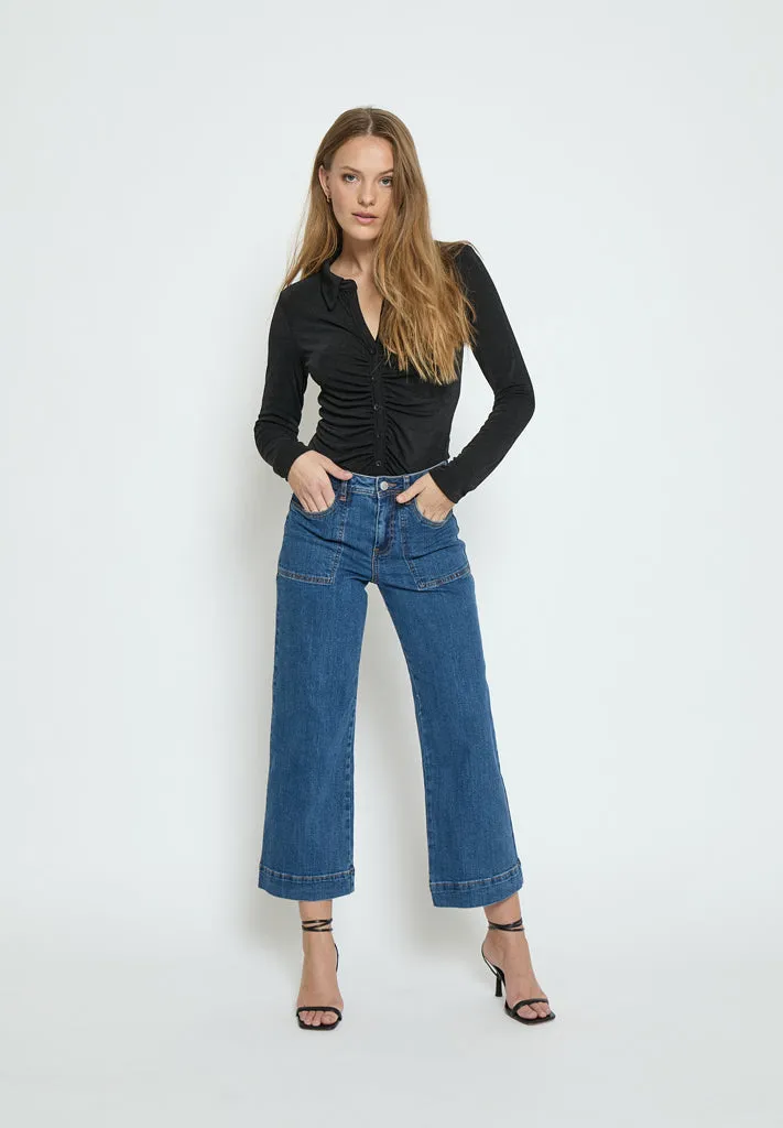 DSFlorence HW Denim Pants - Dark Blue