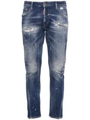 Dsquared2   Tidy Biker cotton denim jeans 