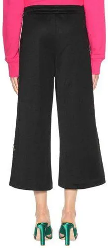 Embroidered Wide-Leg Trousers - Black or Red