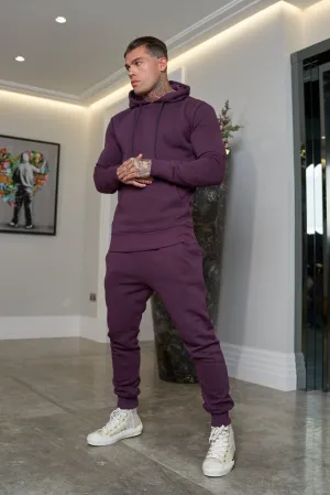 Father Sons Plum Raglan Tracksuit Sweat Pants with FS Embroidery - FSH704