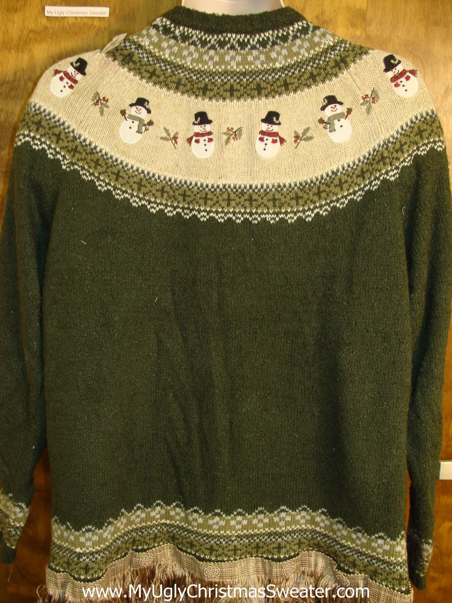 Fembot Ugly Green Christmas Naughty Sweater Knit