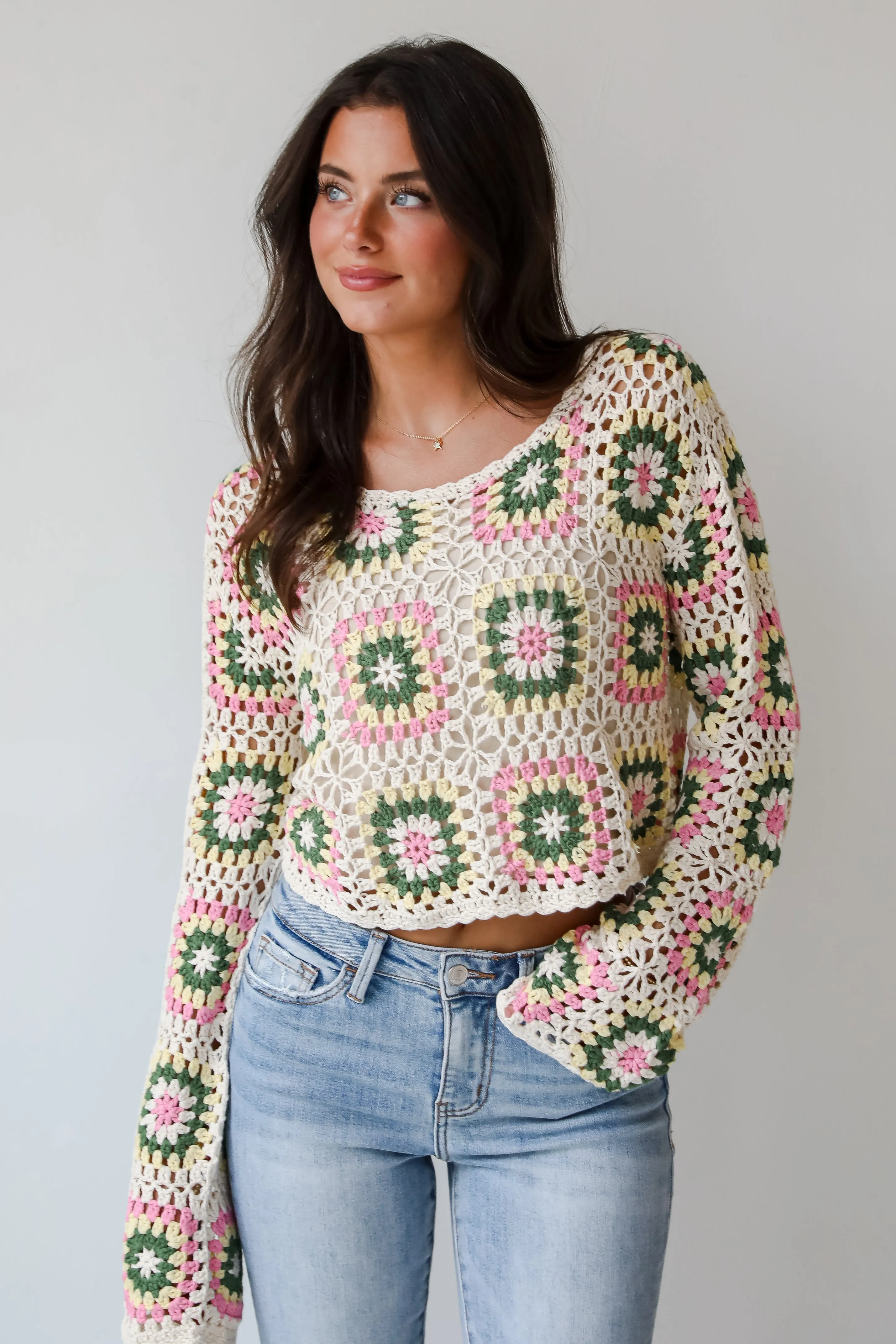 FINAL SALE - Cultivated Coolness Crochet Knit Top