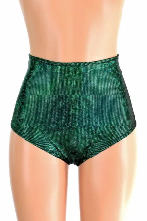 Green Kaleidoscope High Waist Siren Shorts