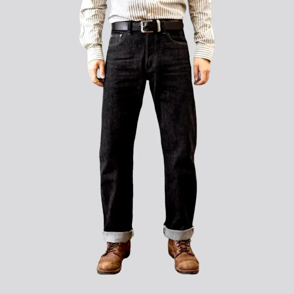 Heavyweight selvedge jeans
 for men