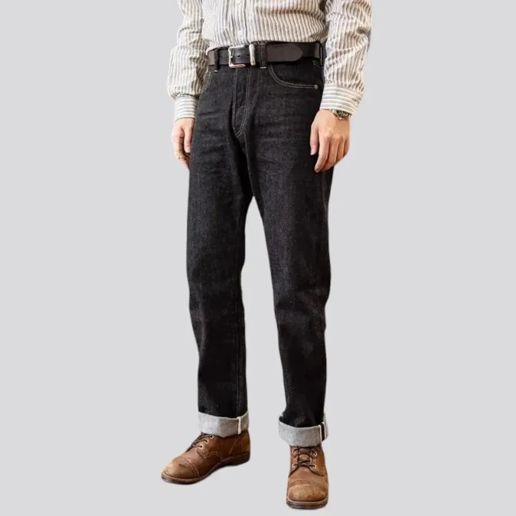 Heavyweight selvedge jeans
 for men