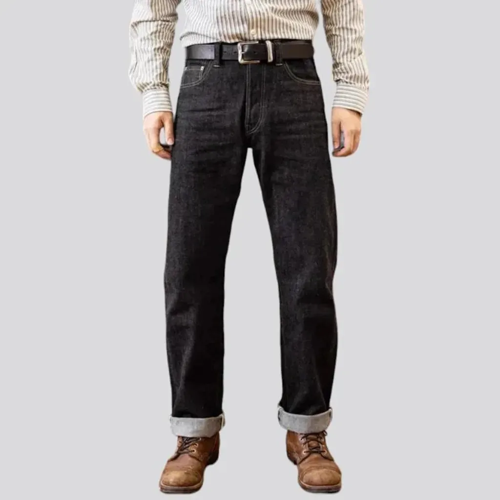 Heavyweight selvedge jeans
 for men